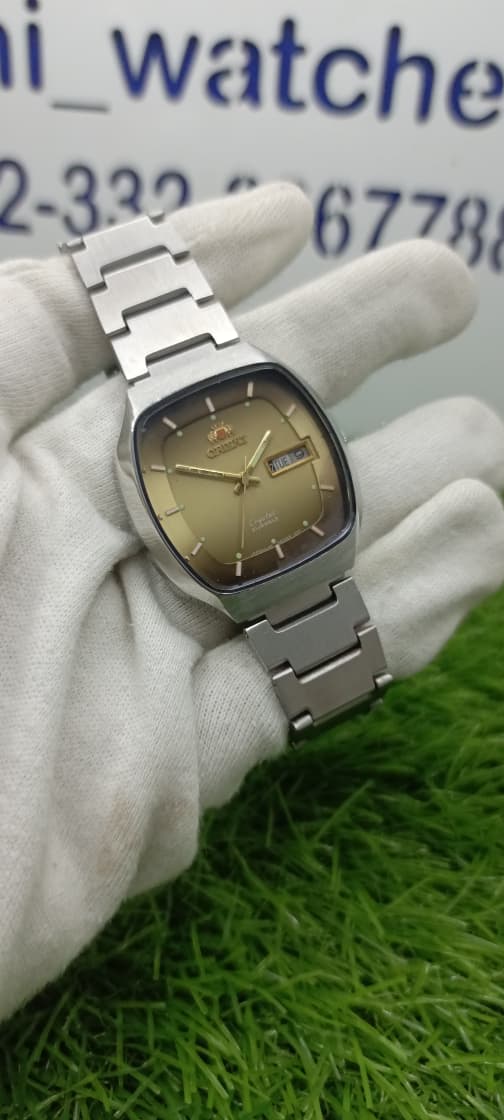 Orient Crystal 21 Jewels Automatic Day Date Japan Men Watch