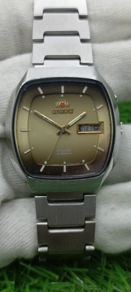 Orient Crystal 21 Jewels Automatic Day Date Japan Men Watch