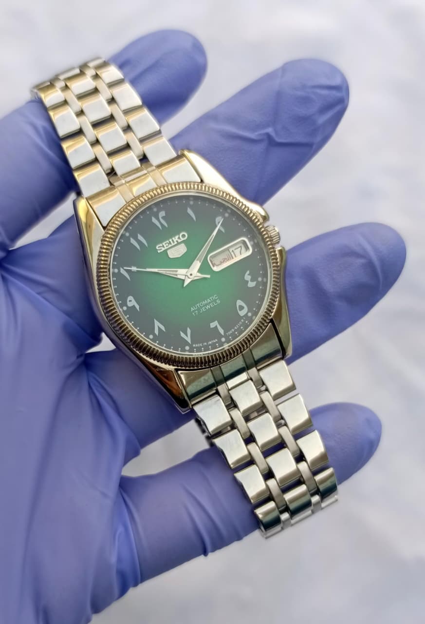 Seiko 5 Automatic Green Dial Arabic Numerals Watch