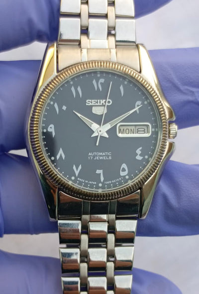 Seiko 5 Automatic Black Dial Arabic Numerals Watch