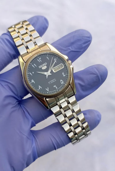 Seiko 5 Automatic Black Dial Arabic Numerals Watch