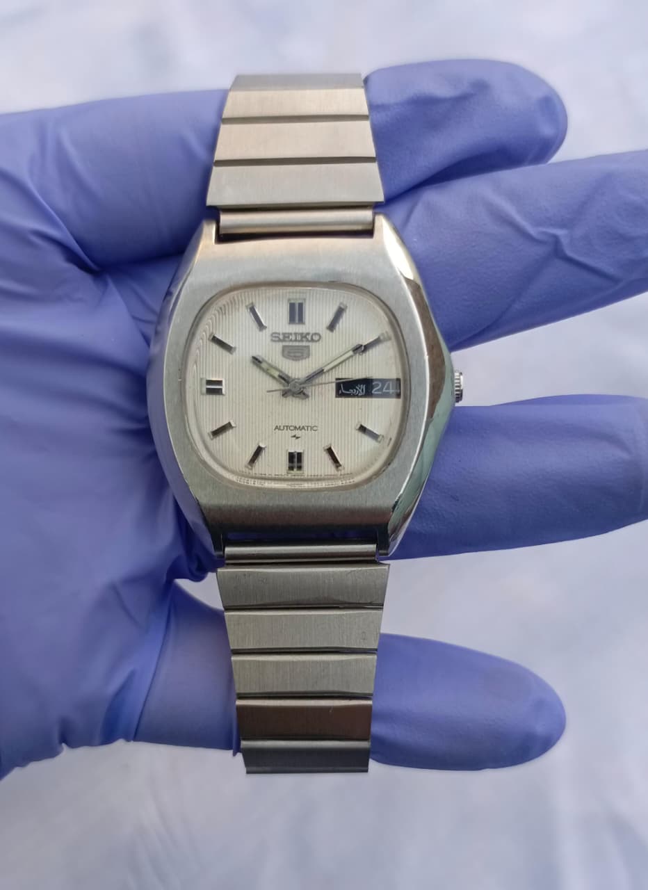 Seiko 5 Automatic Square Case White Dial Watch