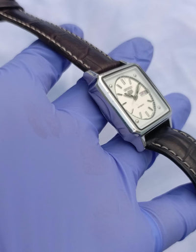 Seiko Automatic Square Case White Dial Watch