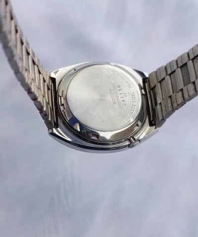 Seiko 5 Automatic Cushion Case Blue Dial Watch