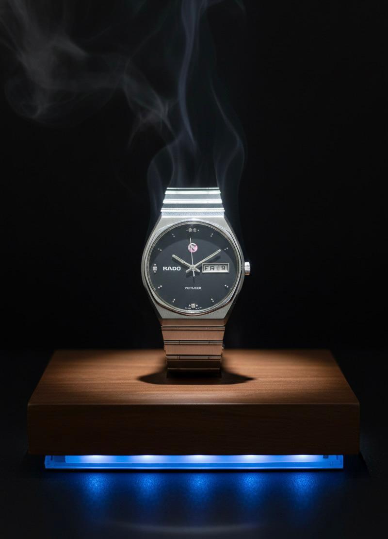 Rado Voyager Automatic Black Dial Diamond Indices Watch